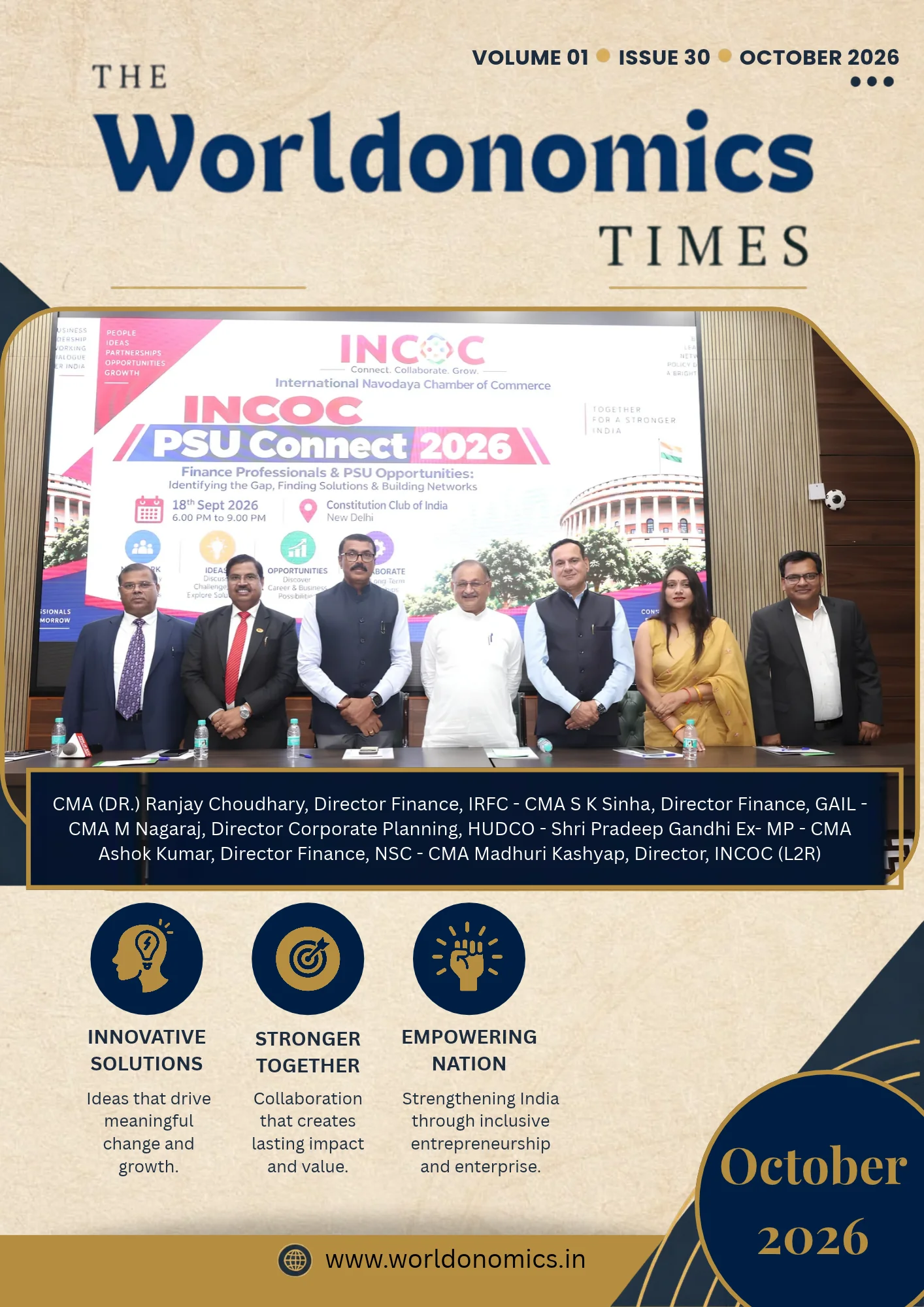 INCOC PSU Connect 2026: Building Bridges Between Finance Professionals, PSUs and Business Leaders